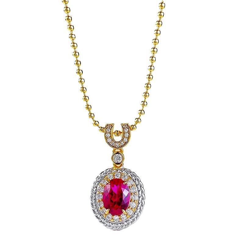 New S925 Silver Oval Four Claw Necklace, Niche Fashion, Light Luxury, Exquisite, High-quality Wedding Jewelry, Hot Selling