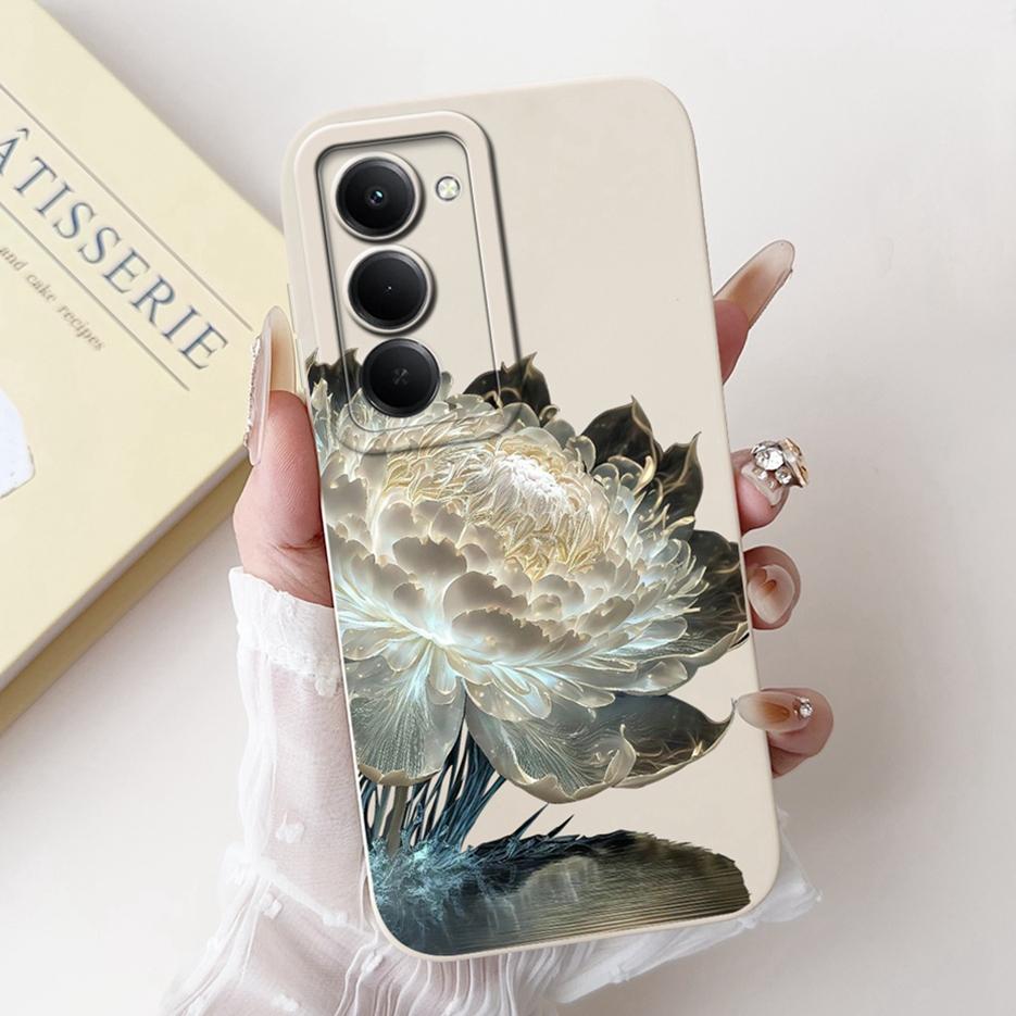 For Xiaomi Redmi 15 Case 2025 Cute Cat Flowers Painted Cover Soft Silicone Phone Case For Xiaomi Redmi 15 Redmi15 4G Fundas Bags
