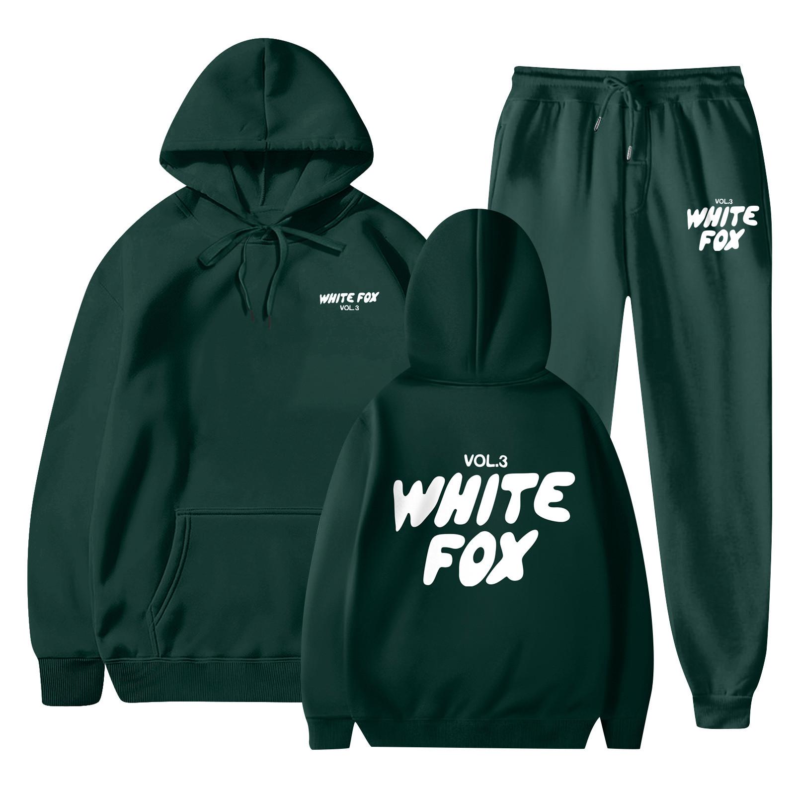 

Women s Casual Two Piece Hooded Long Sleeve Long Pants Sports Sweatshirt Set S темно-зеленого