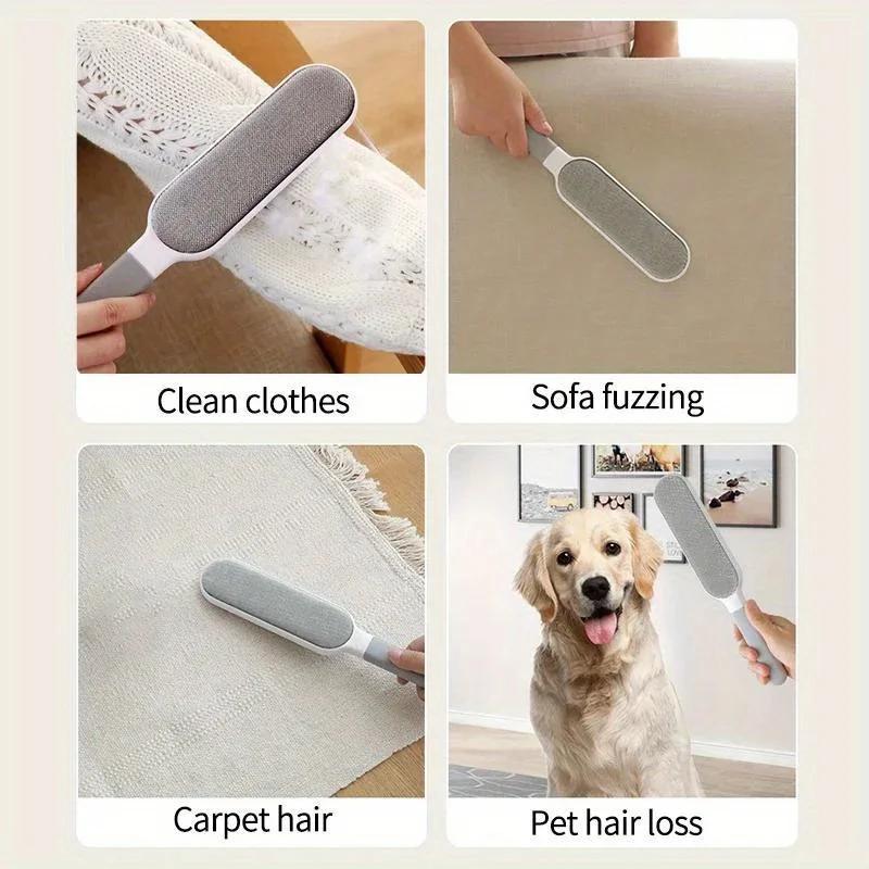 1 Piece, Hair Dust Brush, Fluff Brush, Double-sided Pet Hair Removal Brush, Reusable Carpet Pet Hair Removal Brush Cleaning Tool