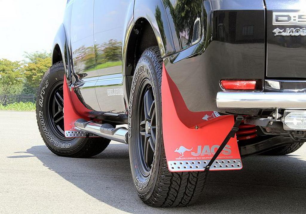 JAOS Mud Guard III Front for Delica All B621304F Set, Red, D5 (Model Year 07.01-) [Suitable for Models]