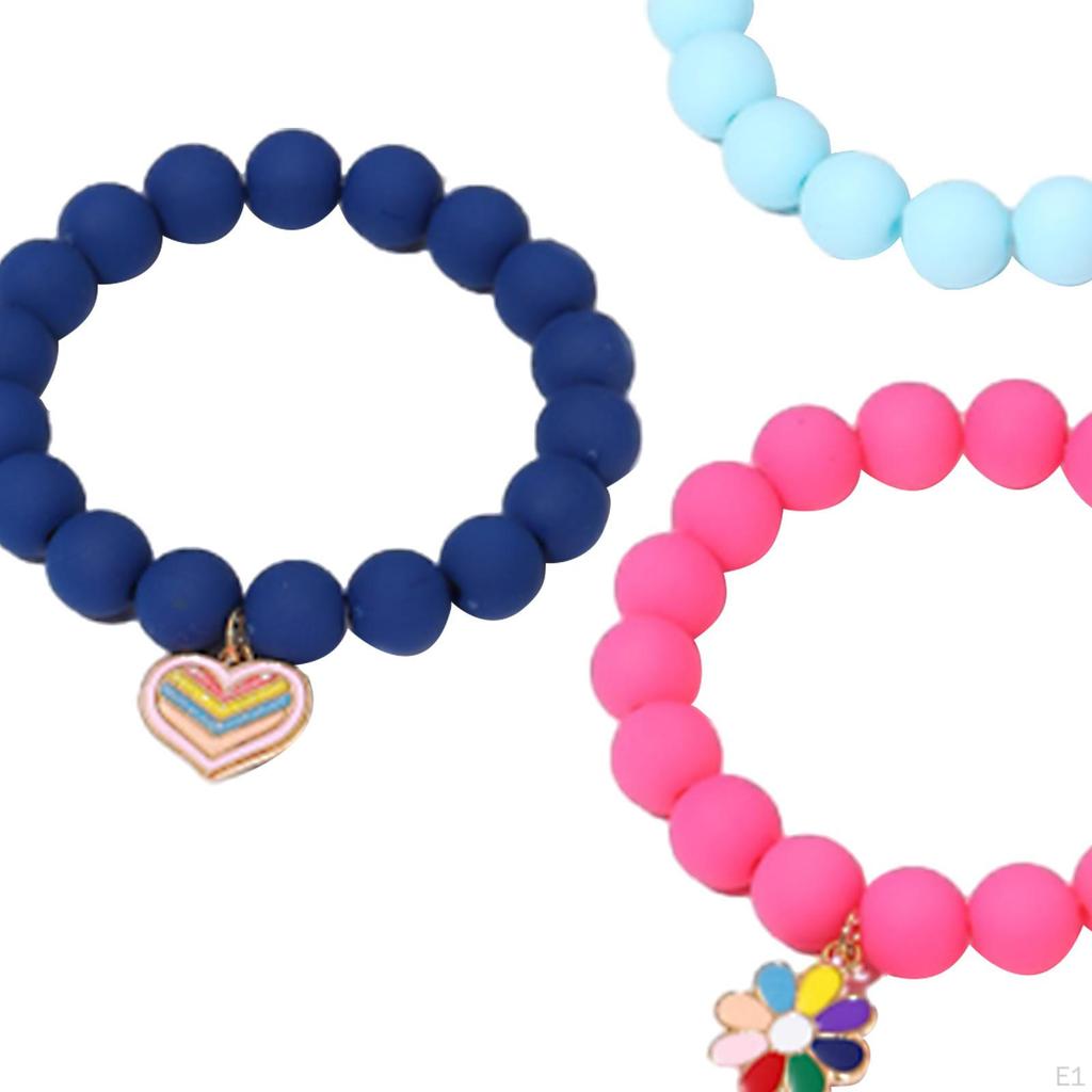 3Pcs Bead Bracelets for Kids Beaded Jewelry Princess Gifts Charm Toys Dress up