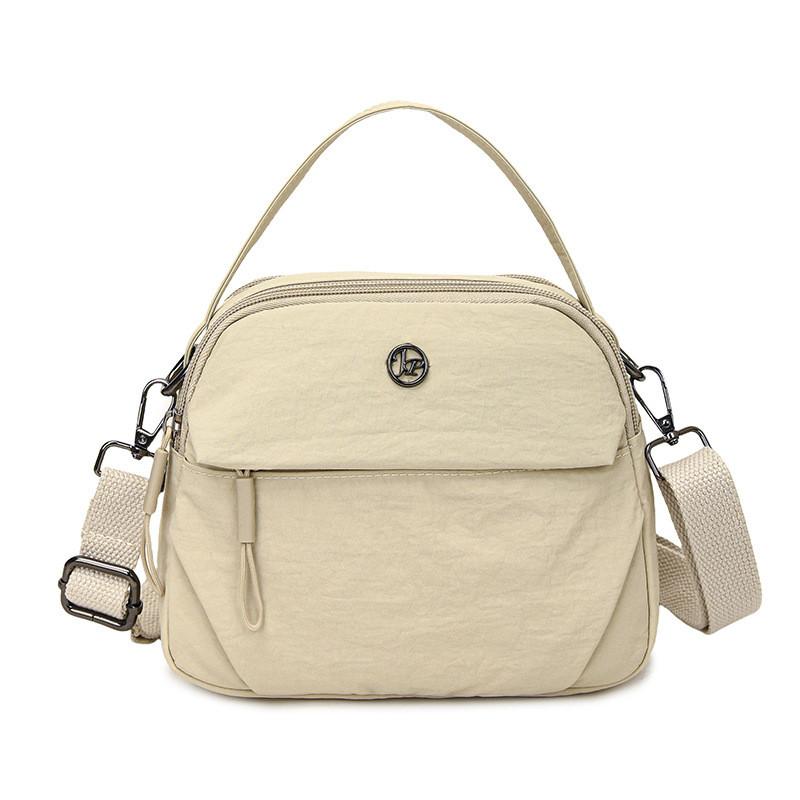 Nylon Handheld Bag With Zipper Closure For Daily Urban Use