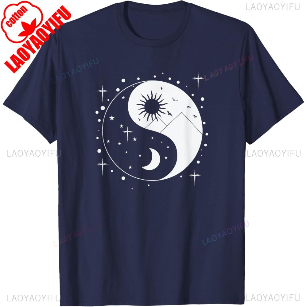 Chinese Martial Arts Tai Chi Philosophy Yin and Yang Graphic Printed TShirt Cotton Casual Fashion Short Sleeve Loose Man Tshirt
