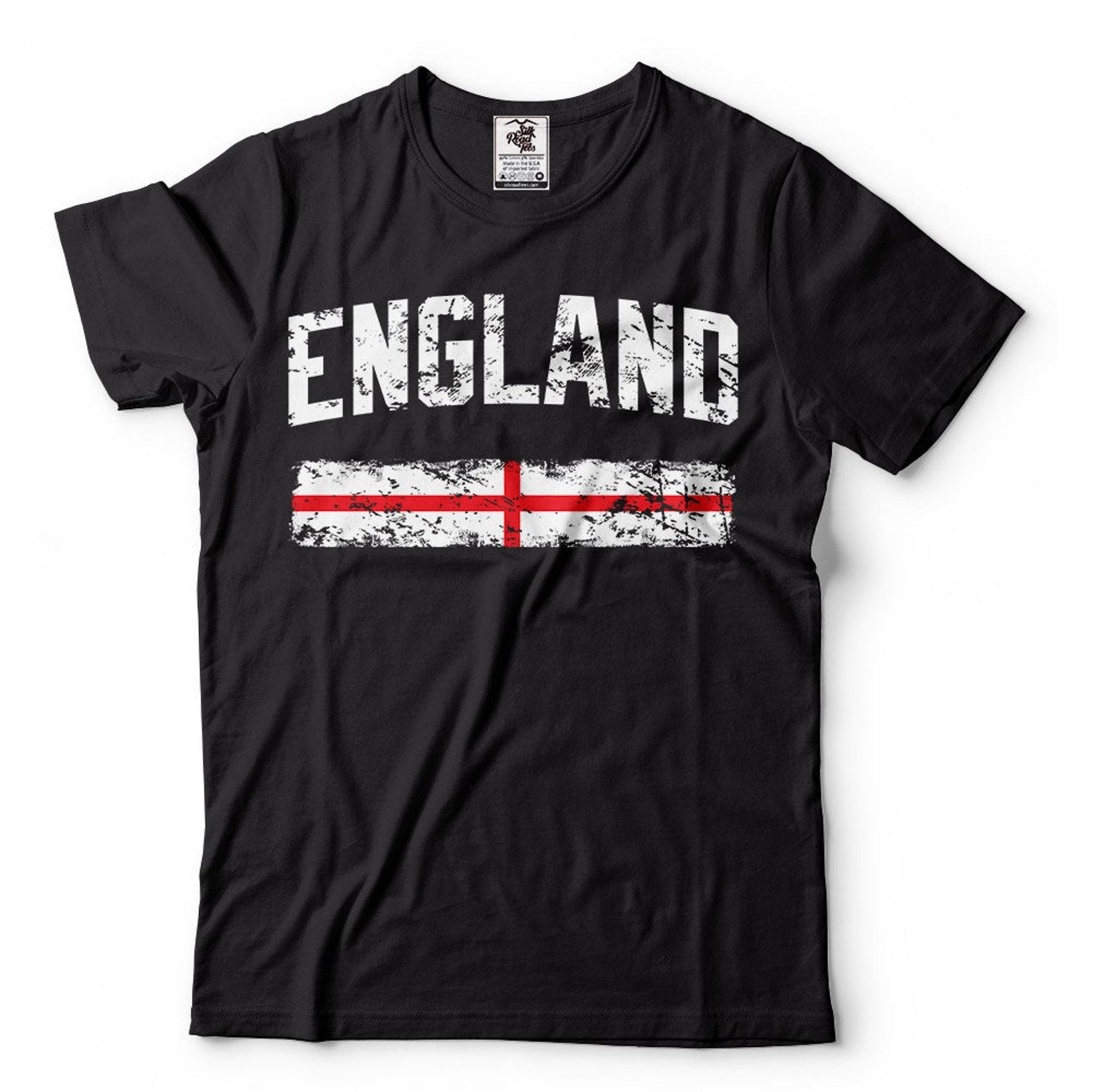 Mens England Flag T-shirt: English Soccer Jersey XXXXL