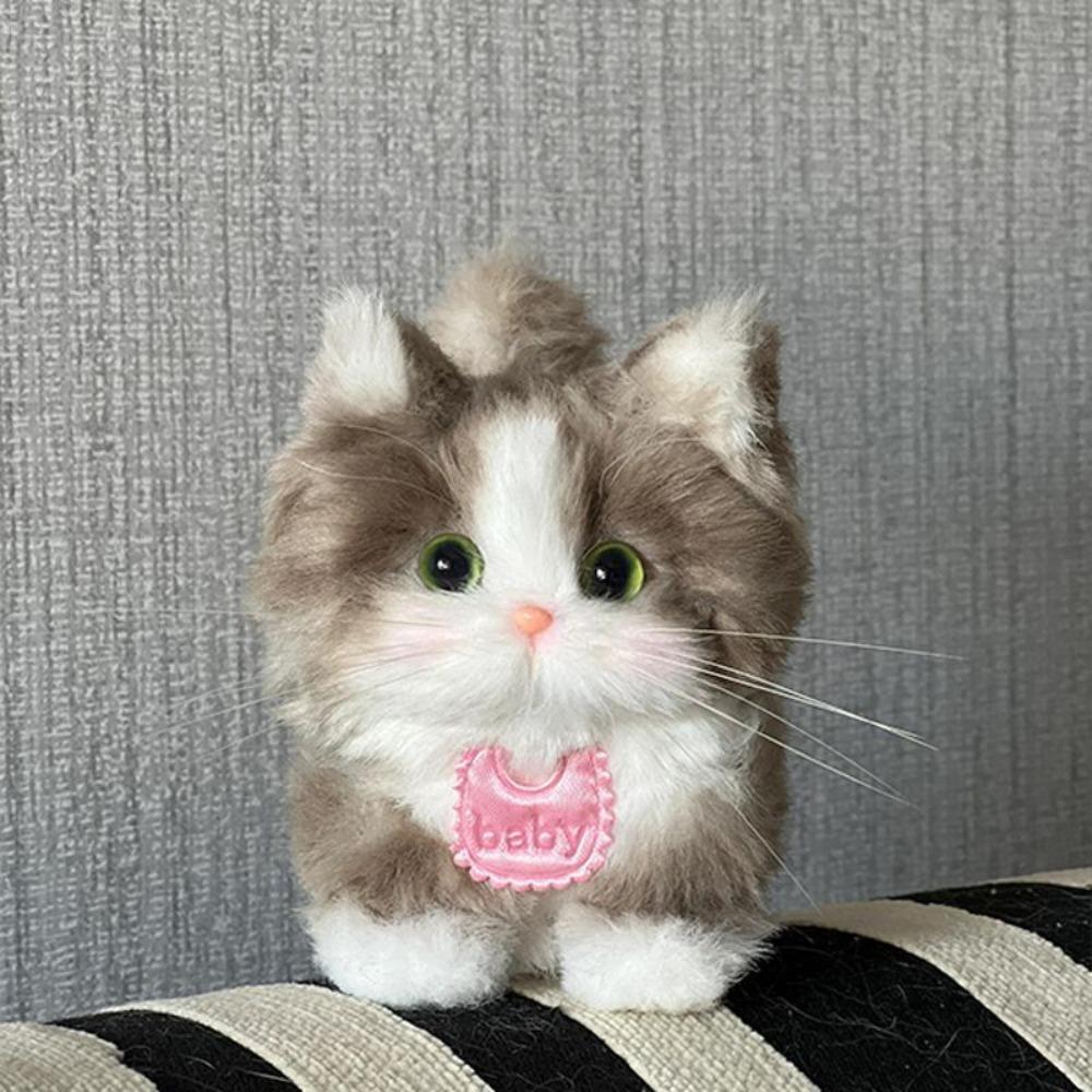 Kawaii Twisty Stick Little Cat Pendant Plush Kitten Pendant Material Package  Girls Children Toys