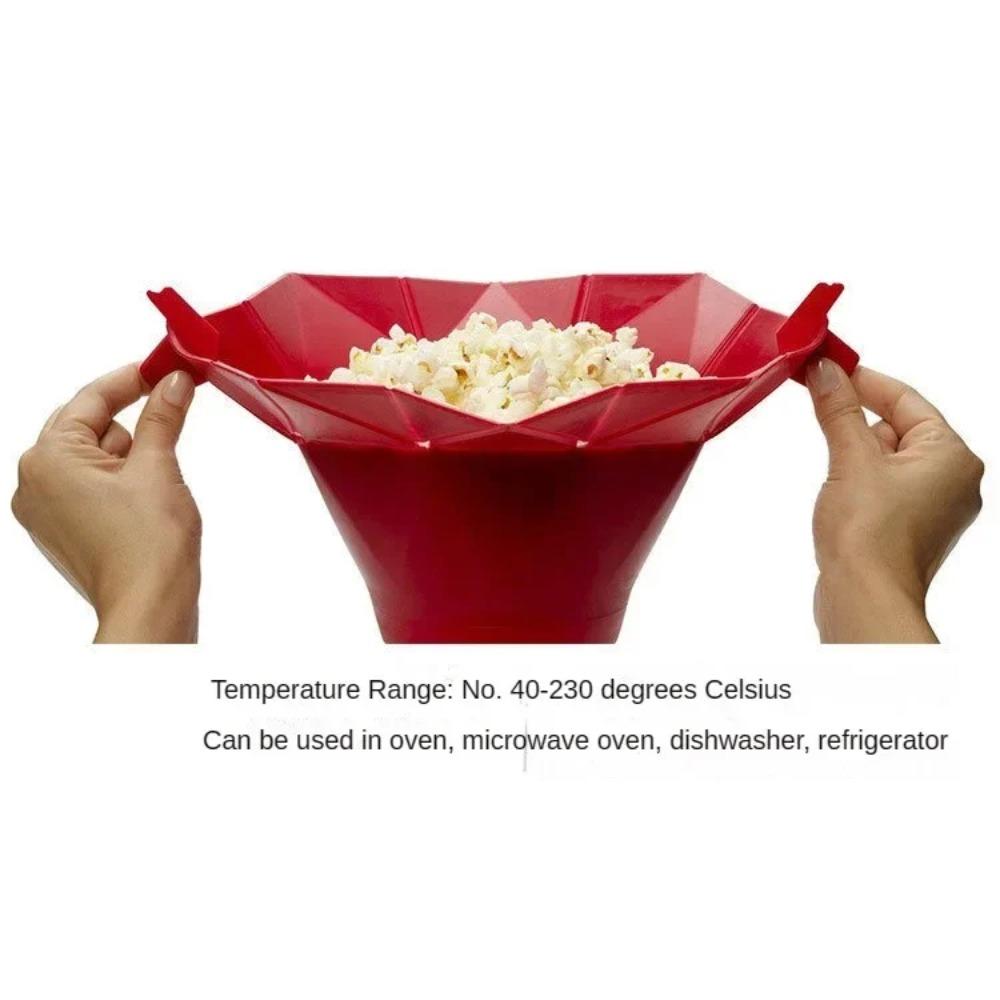 Microwave Popcorn Popper Collapsible Popcorn Maker Bowl Heat Resistant Reusable Popcorn Bowls Home Kitchen Tool Dishwasher Safe