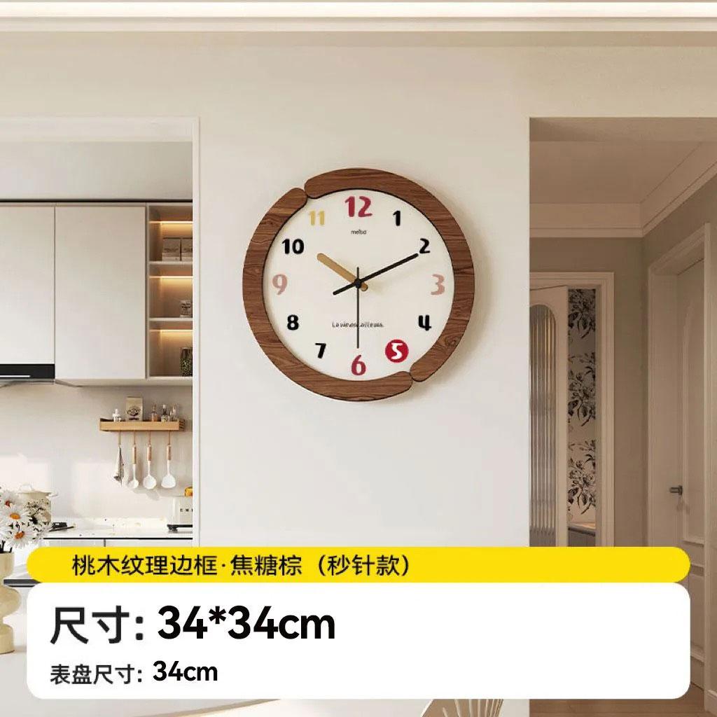 Cream Style Clocks Modern Household Wall Clock Living Room Study Silent Wall Hanging Clock Watch Home Decoration