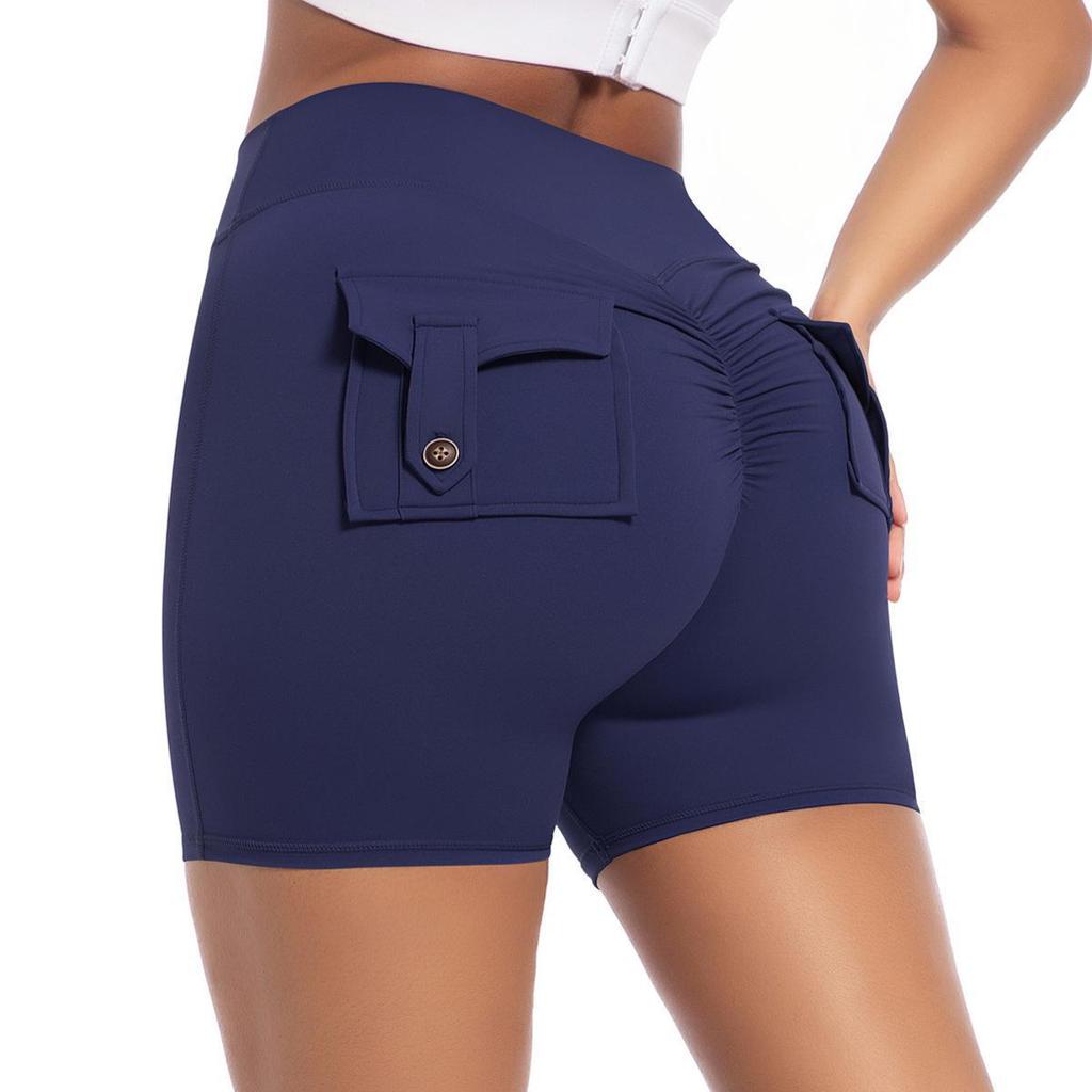Damen High Waist Peach Cargo Leggings: Elastische, Hüfthebende, Schnelltrocknende Yogahose zum Laufen und für Fitness