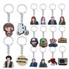Q Version of Creative Modeling Silver Cartoon Keychain Cute Cartoon Removable Decoration
