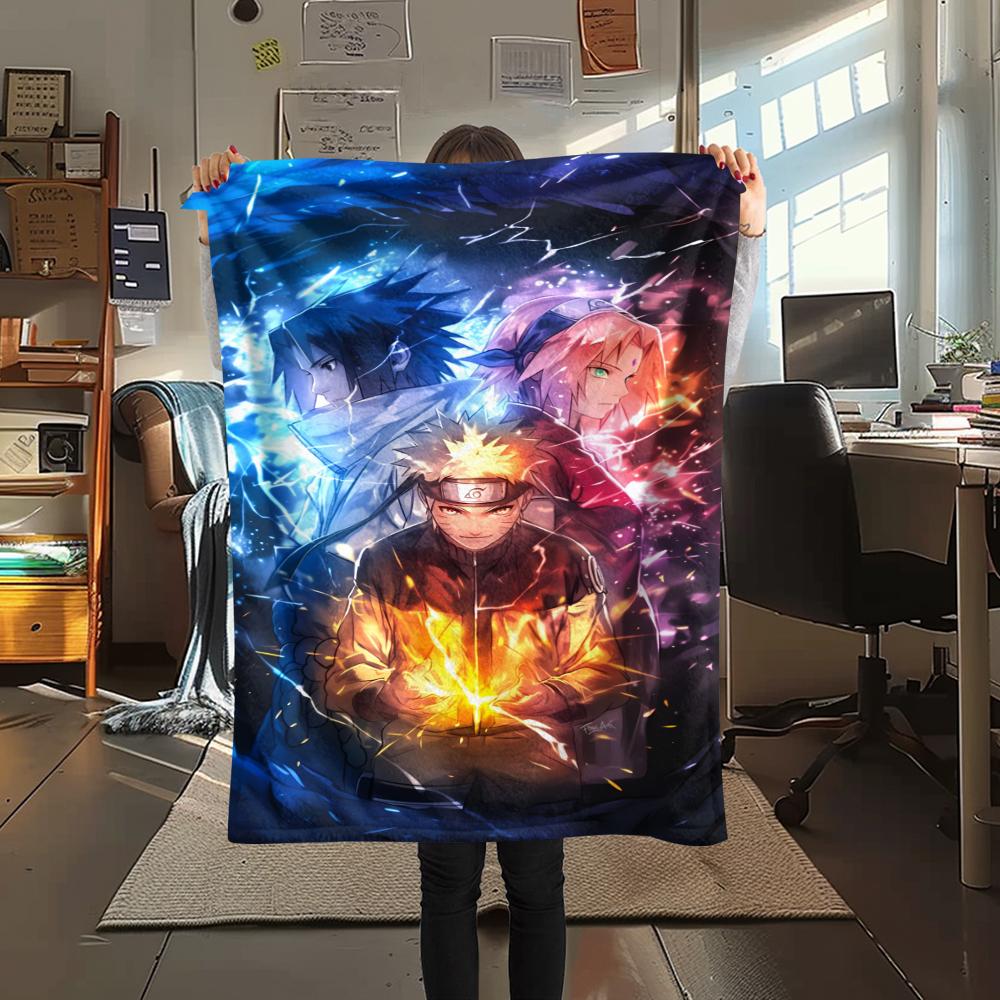 1Pc Cartoon Print Flannel Blanket, High Quality Comfortable for All Seasons, Home Decor, Warmth and Comfort, Perfect for Christmas Birthday Gift