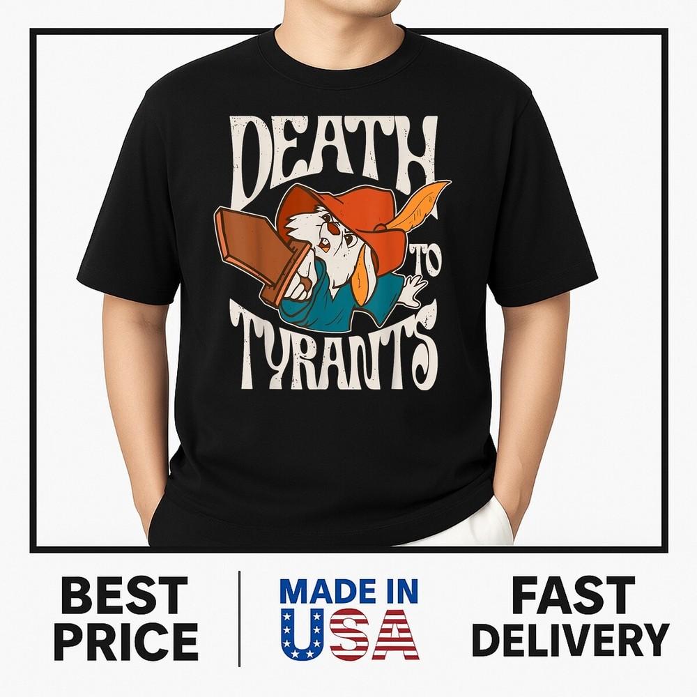 Retro Rabbit Death To Tyrants Vintage 90s T-Shirt TRENDING Unisex T-Shirt L