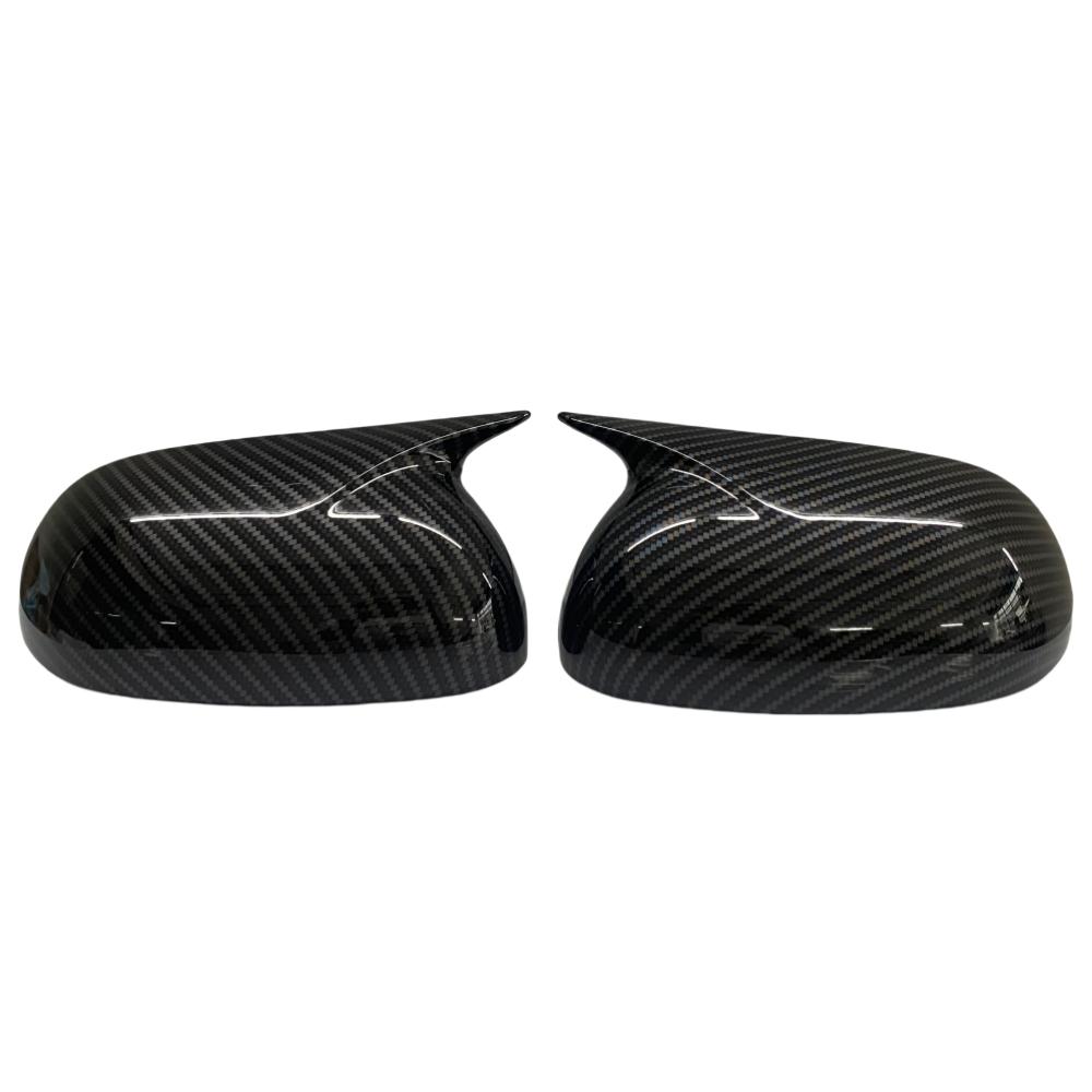 For Kia Picanto 2012-2025 Without Light Car Side Rearview Mirror Cover Wing Cap Exterior Door Rear View Case Trim Carbon Look