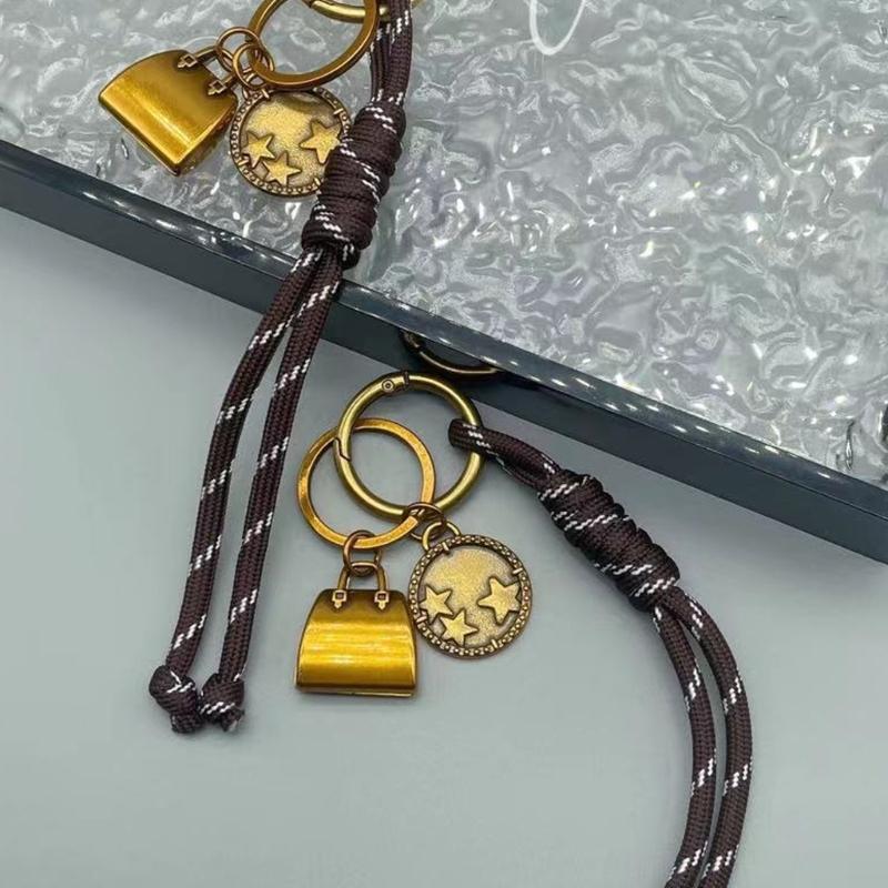 Braided Rope Keychain Lightweight Portable Detachable Design For Keys Bags Backpacks School Office Outdoor Use