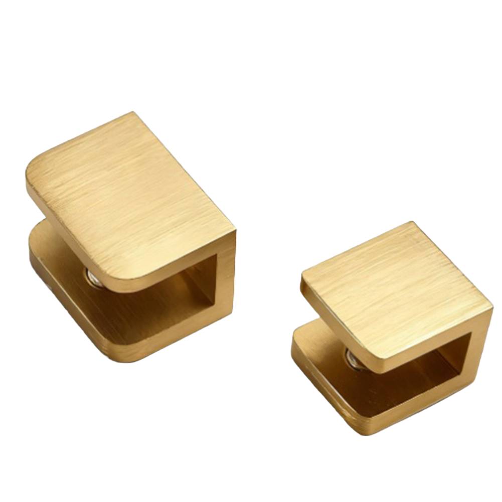 Morsetto per vetro in ottone adatto per mensole da bagno, cantinette e divisori in vetro. Staffa di fissaggio per vetro sicura e stabile.