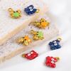 2pcs Cute Dripping Oil Crab Pendant Stainless Steel DIY Keychain Necklace Bracelet Accessories Trend Jewelry Making Accessories