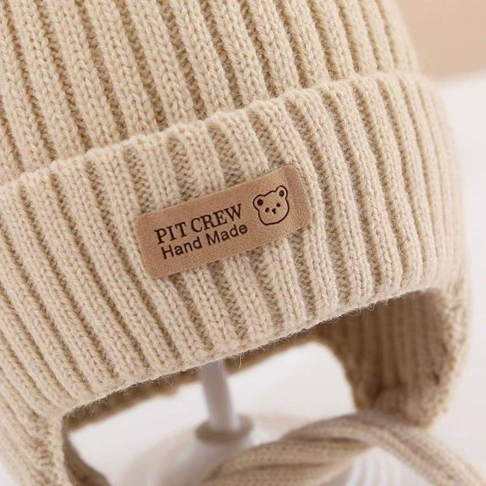 Cotton Baby Bear Hat Ribbed Knit Kids Knitted Cap New Toddler Winter Hat Toddlers
