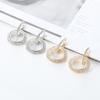 Elegant Oversized Round Face-Slimming Stud Earrings, Trendy Korean Fashion for Women
