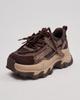 Platform Sneakers Allsy 513419 36 Leather Textile Brown
