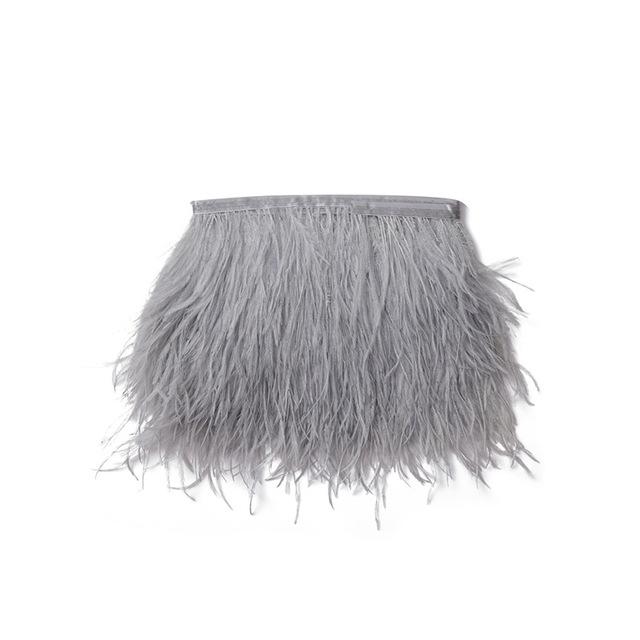 

3 метра, 8-10 см, белая юбка из страусиных перьев, сделай сам, ручная работа, одежда, швейные аксессуары, красочные украшения с кисточками из перьев 3M светло-серый