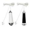 Interrupteurs à tirette Cordon de tirage pour salle de bain 150 cm Cordon de tirage en nylon Commande pour ventilateurs de plafond Luminaire Commande à tirette chromée