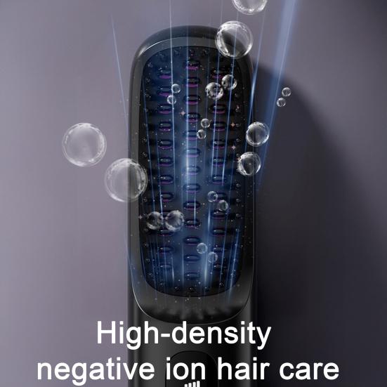 Cordless Hair Straightener Brush 3 Temperature LCD Display Hair Straightening Comb USB Rechargeable Fast Heating Electric Hot Brush