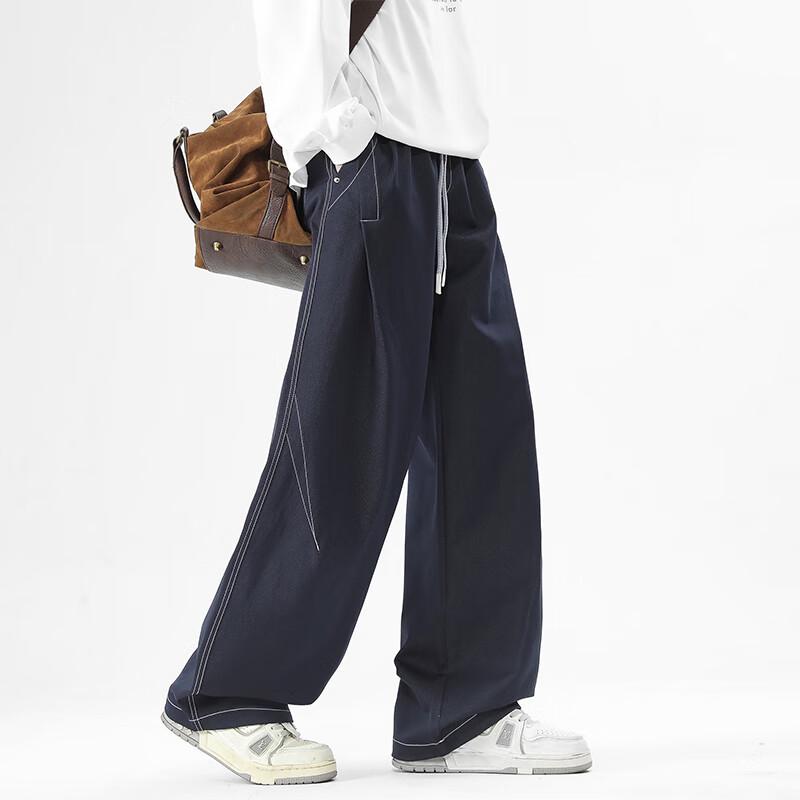 VUUG Men's 2025 Fall/Spring Loose Wide-Leg Straight-Leg Sports Pants