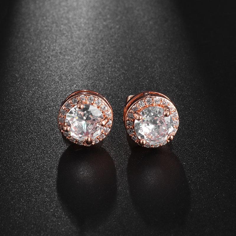 

Модные и изысканные серьги-пусеты с кубическим цирконием для женщин, серебряные свадебные украшения