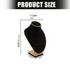 Velvets Mannequin Necklace Holder Jewelry Display Stand For Retail Stores Exhibitions Dust Resistant Easy To Clean