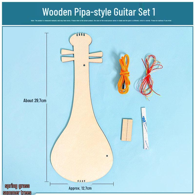 DIY Kindergarten Pipa Guitar Craft Kit: Children's Musical Instrument Art and Hanging Decoration