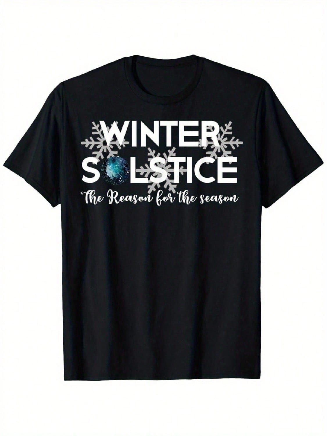 Pagans Winter Solstice Shirt For Yule Christmas Gift Tee T-Shirt, Suitable For Unisex Personality Casual Round Neck Outdoor Short-Sleeved T-Shirt, Sli S разноцветный