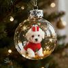 Handmade Glass Christmas Decorations Bird Acrylic Ornaments 2D Cardinals Animal Tree Elegant Decor Handcrafted Holiday Hanging for Home 3D Balls