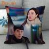 Custom Crash Landing On You Hyun Bin KPOP Pillowcase 45X45cm Wedding Decorative Eco-Friendly Cotton Linen Fabric Pillow Case