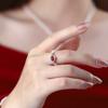 Originale Rote Achat Ruyi Schloss Quaste Halskette Hongyun Schmuckset