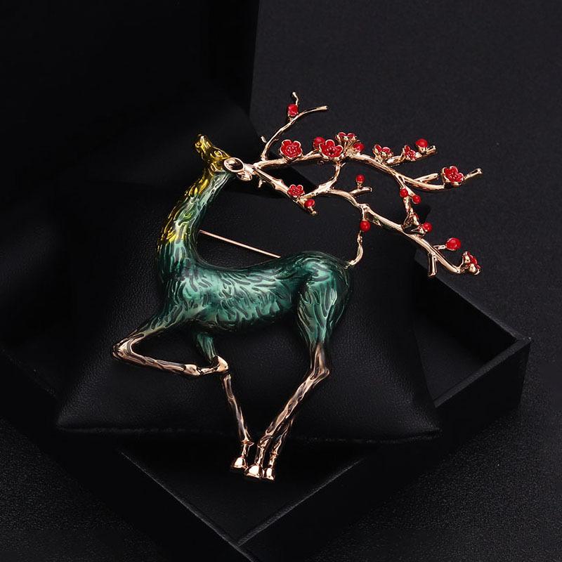 

Ретро и красивая брошь в виде пятнистого оленя женского пола, креативная преувеличенная индивидуальность, брошь-булавка, темпераментный костюм, пальто, аксессуары