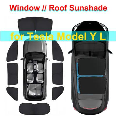 For Tesla Model Y L Yl  Side Window Privacy Sunshade Front Rear Windshield Sunshade Visor Outdoor Glass Roof Blind Shading
