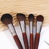15-Piece Animal Hair Makeup Brush Set - Sandalwood Eyeshadow & Highlighter Brushes for Makeup Artists