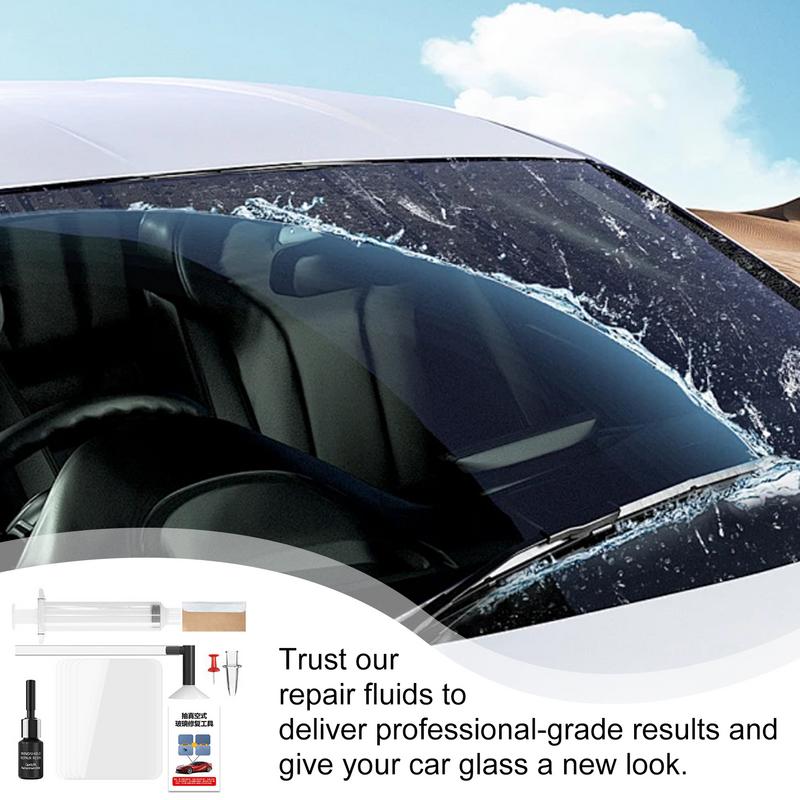 Auto Glass Repair Kit Windshield Cracks Gone Glass Repair Kit Car Window Repair Kit Glass Repair Fluid Vehicle Windscreen Tool