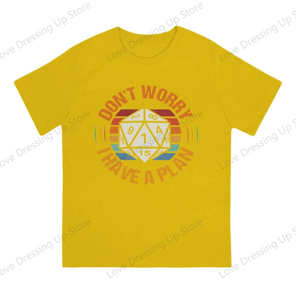 100 Cotton Tshirt  Unisexs Tshirt Dont Worry I Have A Plan Summer Sweat Absorption Casual Short Sleeves S6xl