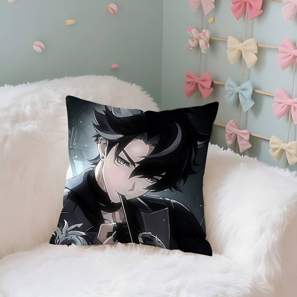 Cute Wriothesley Case Plush Fabric Soft Pillowcase Double Sided Print Cushion Cover Household Gifts