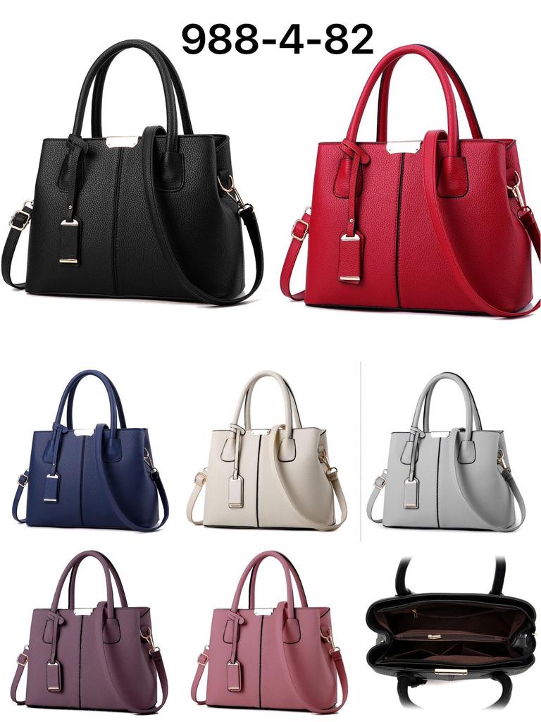 Women's Large Capacity Solid Color Tote: Cross-border Style, Splice Design, Shoulder or Handbag for Moms