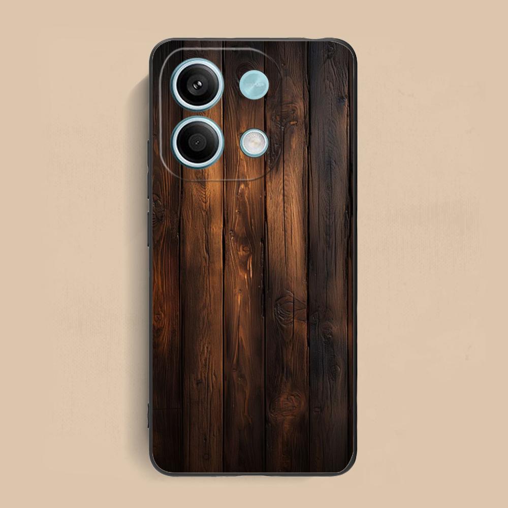 Wood Texture Mobile Cell Phone Case for Xiaomi Redmi Note 14 13 12 11 S Pro Plus 4G 5G Colorful Printing Cover Smartphone Luxury