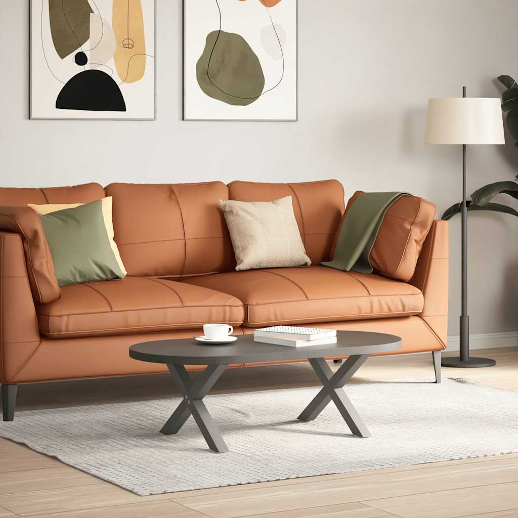 vidaXL Couchtischbeine X-Form 2 Stk. Anthrazit 60x(30-31) cm Stahl