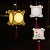 LED Light Handmade Hanging Lamp Wooden Art Lantern Retro Mid-Autumn Festival Lantern  Party Decor