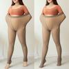 Large Size Fleece Lined Tights Women Leggings Winter Warm Thermal High Waist Pantyhose Opaque Faux Translucent Stockings