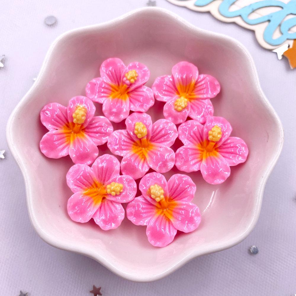 

20 шт. смолы Kawaii 3D красочные окрашенные персиковые цветы плоские задние цветы камни скрапбукинг фигурки DIY бант декор аксессуары ремесла