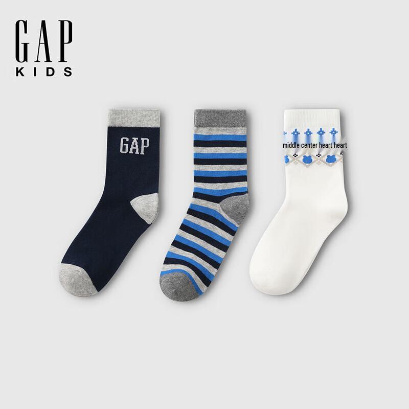 Gap Boys  Jacquard Knit Socks (3-Pack) L/XL