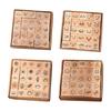 25Pcs Mini Stamps Handmade Stamper Set Wooden Rubber Stamps for Scrapbooking
