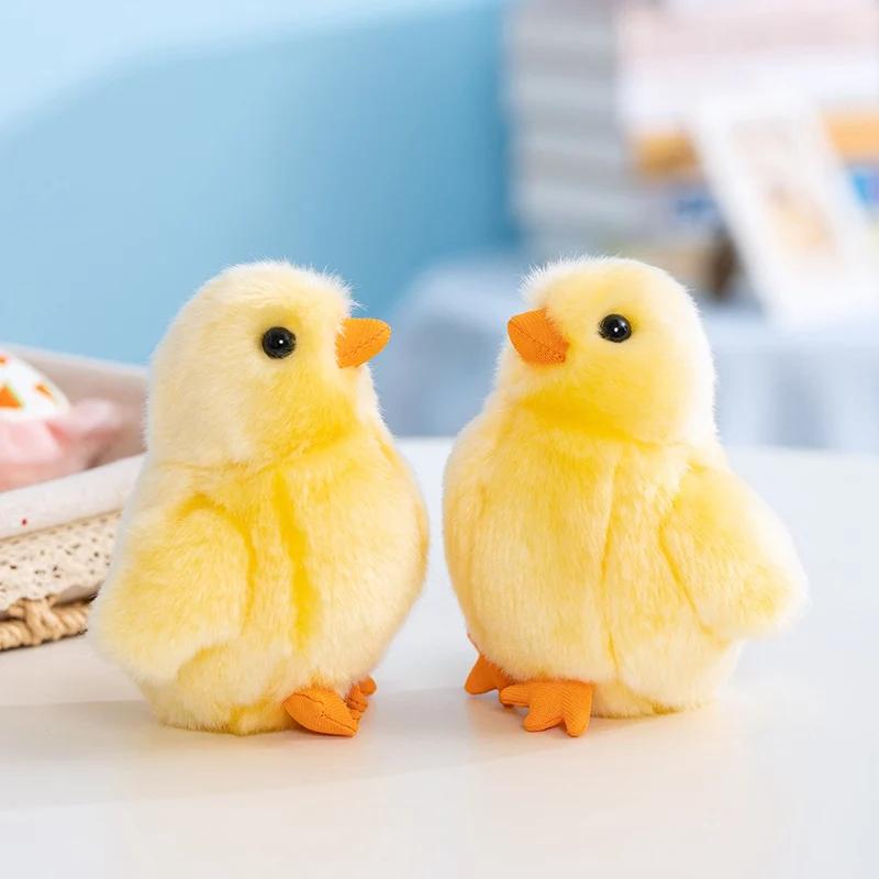 13cm Realistic Yellow Baby Chick Plush Toy Soft Lifelike Stuffed Animal Chicken Plushies Cuddly Doll Birthday Gift Room Decor