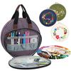 Round Cross-stitch and Embroidery Tool Storage Bag Set
